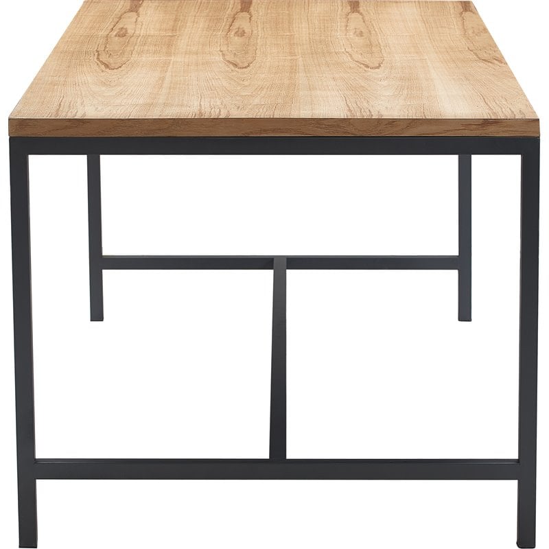 Tommy Hilfiger Robson Solid Wood and Metal Dining Table in Brown