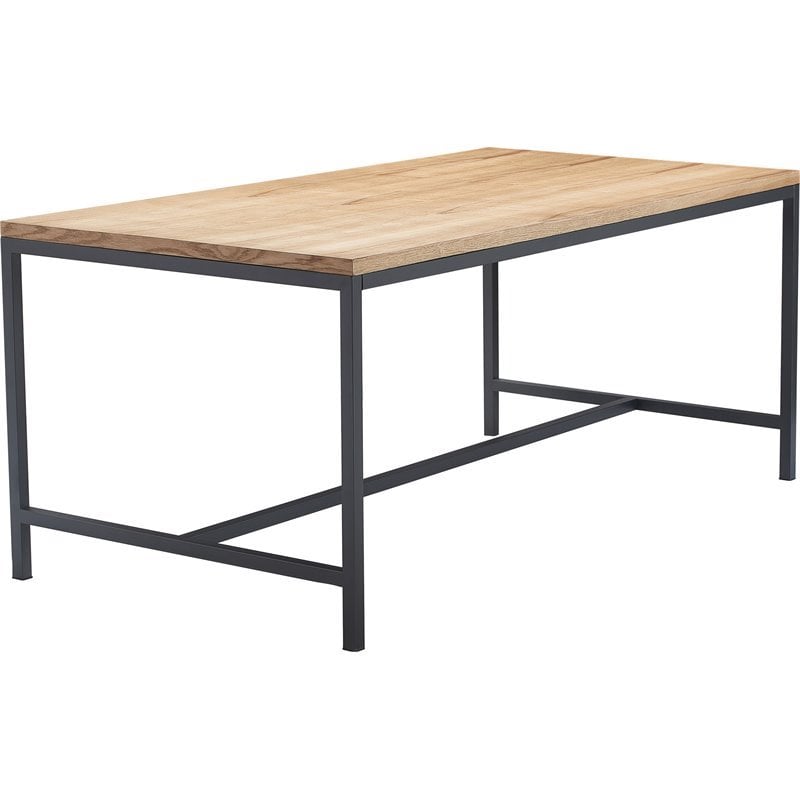 Tommy Hilfiger Robson Solid Wood and Metal Dining Table in Brown