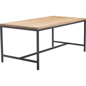 Tommy Hilfiger Robson Solid Wood and Metal Dining Table in Brown