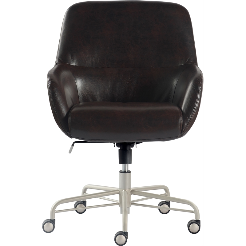 Tommy Hilfiger Forester Leather Office Chair Dark Brown