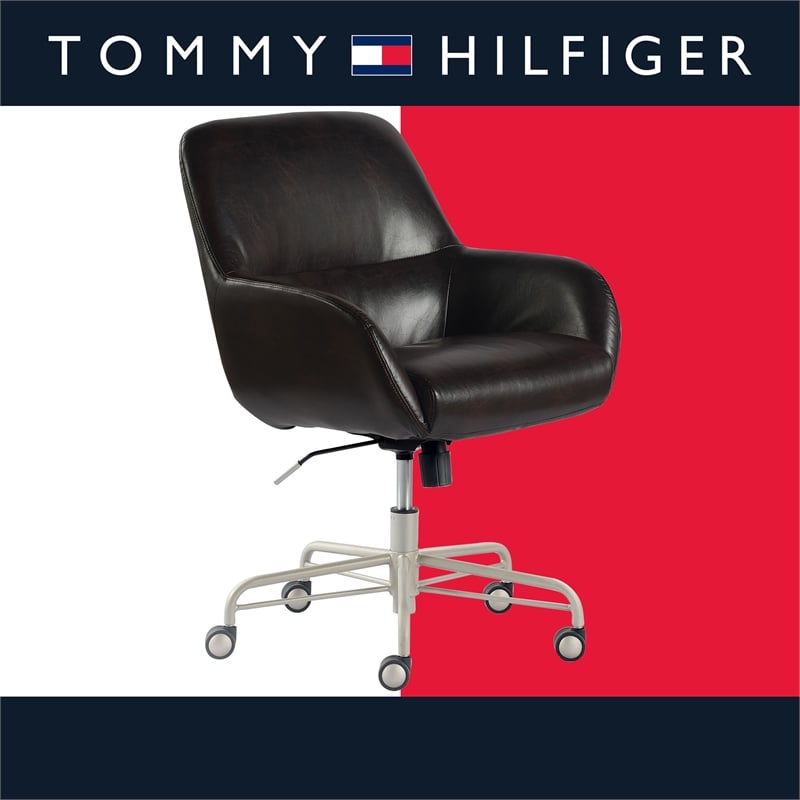 Tommy Hilfiger Forester Leather Office Chair Dark Brown