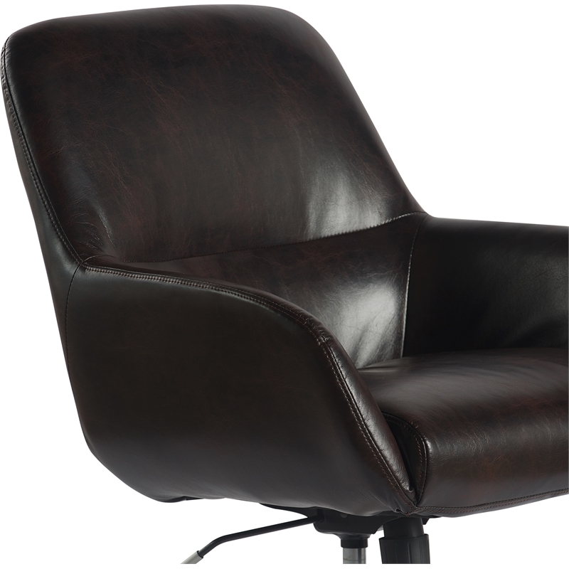 Tommy Hilfiger Forester Leather Office Chair Dark Brown