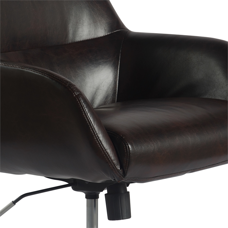Tommy Hilfiger Forester Leather Office Chair Dark Brown