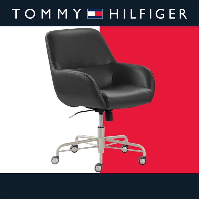 Tommy Hilfiger Forester Leather Office Chair Gray