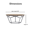 Tommy Hilfiger Avalon Round Coffee Table Brown