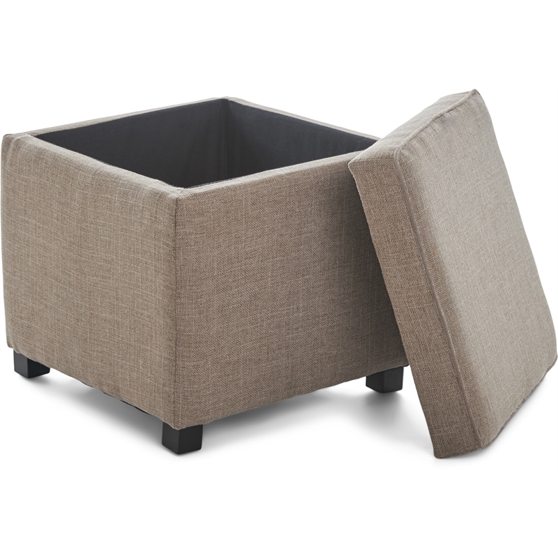 Tommy Hilfiger Morgan Storage Cube Ottoman Brown