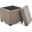 Tommy Hilfiger Morgan Storage Cube Ottoman Brown