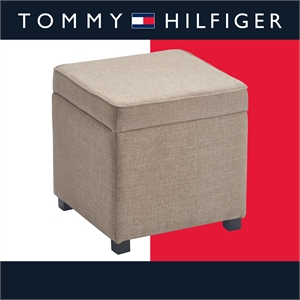 Tommy Hilfiger Morgan Storage Cube Ottoman Brown