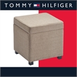 Tommy Hilfiger Morgan Storage Cube Ottoman Brown