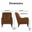 Tommy Hilfiger Andover Leather Accent Chair Cognac Brown