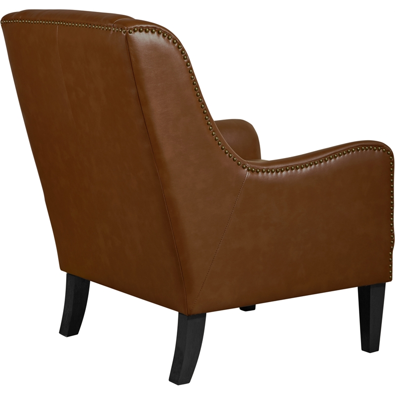 Tommy Hilfiger Andover Leather Accent Chair Cognac Brown