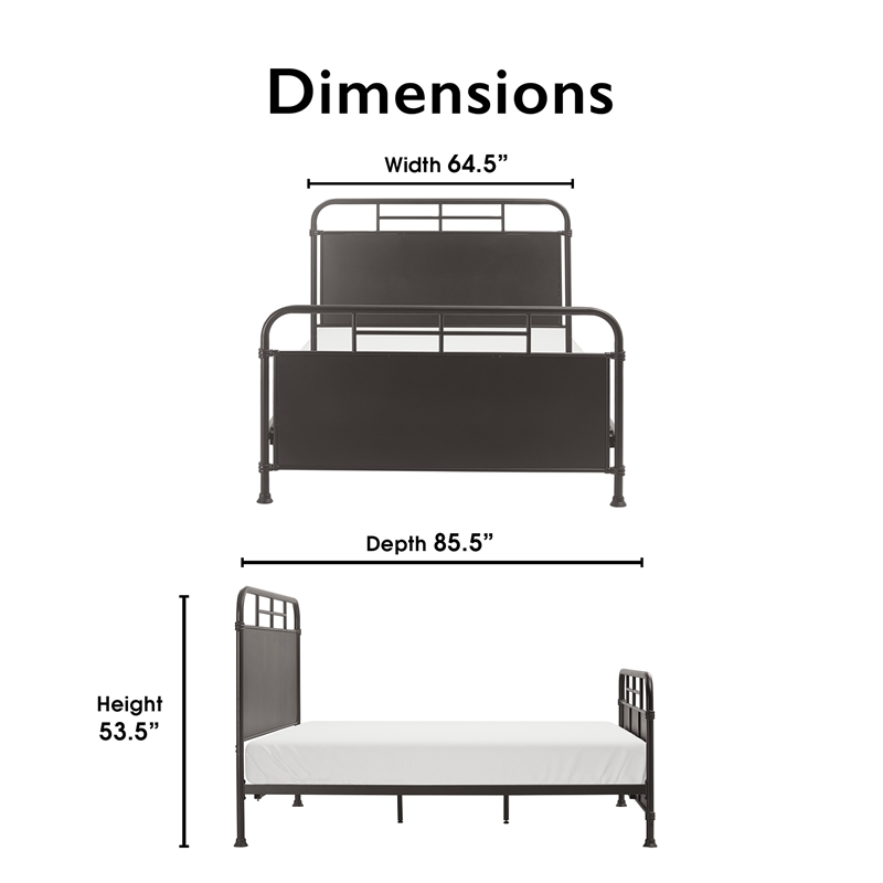 Tommy Hilfiger Tabor Bed Queen Size Matte Bronze