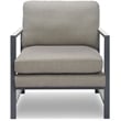 Tommy Hilfiger Russell Bronze Metal Frame Accent Chair Grey