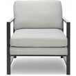Tommy Hilfiger Russell Grey Metal Frame Accent Chair Light Grey