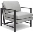 Tommy Hilfiger Russell Grey Metal Frame Accent Chair Light Grey