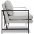 Tommy Hilfiger Russell Grey Metal Frame Accent Chair Light Grey