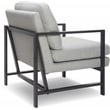 Tommy Hilfiger Russell Grey Metal Frame Accent Chair Light Grey