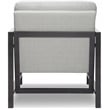 Tommy Hilfiger Russell Grey Metal Frame Accent Chair Light Grey