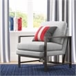 Tommy Hilfiger Russell Grey Metal Frame Accent Chair Light Grey
