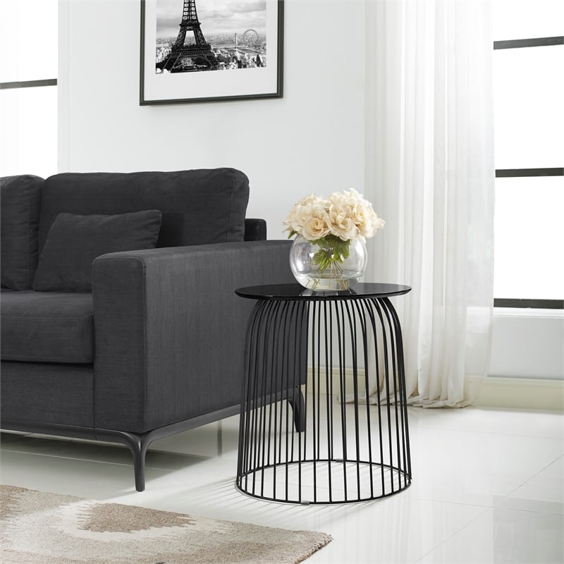 Tommy Hilfiger Wallace Black Accent Table