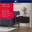 Tommy Hilfiger Ellias Bedside Table Black and Gold