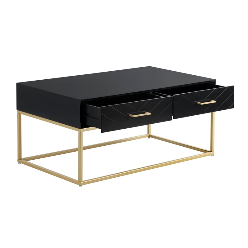 Tommy Hilfiger Ellias Coffee Table Black and Gold