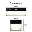 Tommy Hilfiger Ellias TV Stand Black and Gold