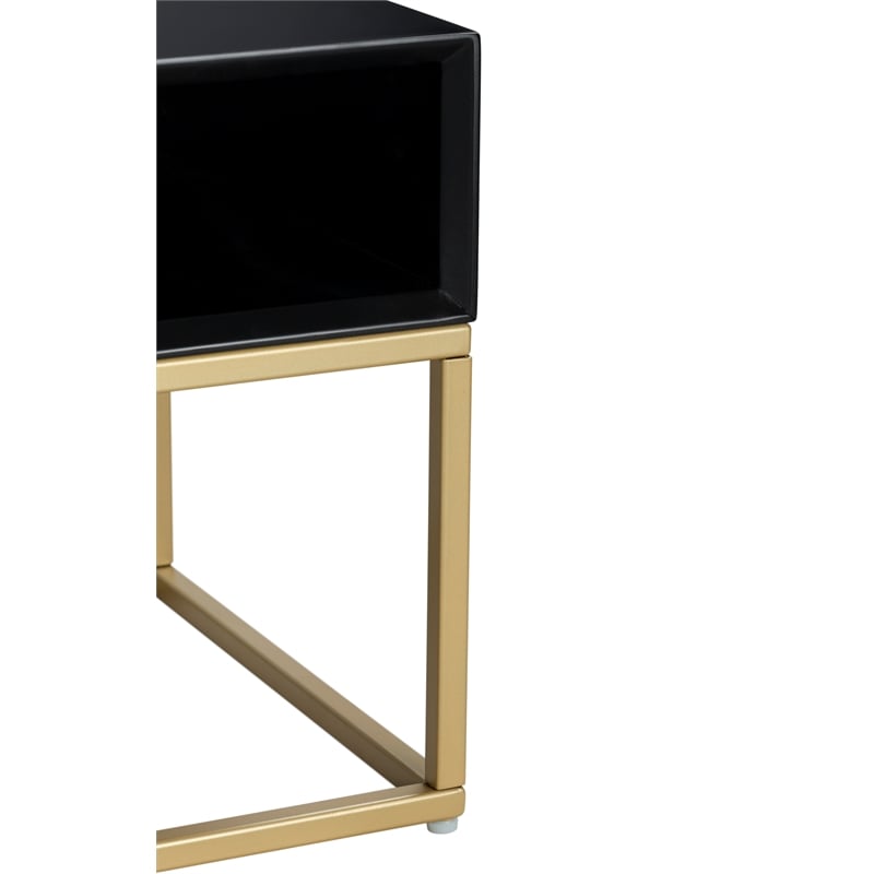 Tommy Hilfiger Ellias TV Stand Black and Gold