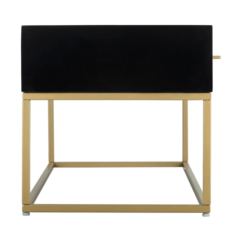 Tommy Hilfiger Ellias TV Stand Black and Gold