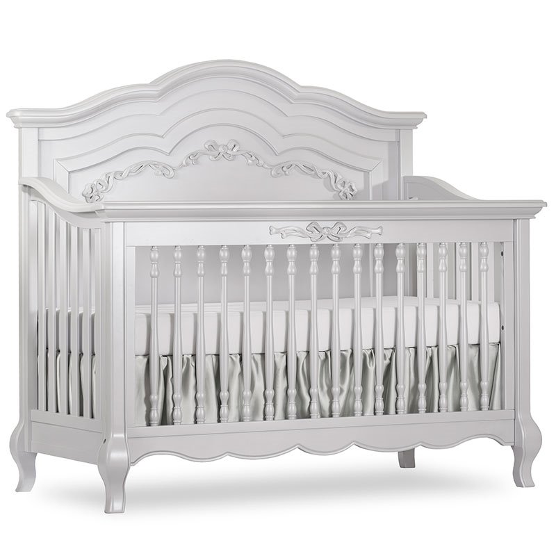 Evolur Aurora 5 In 1 Convertible Crib In Akoya Grey Pearl 832 Sm