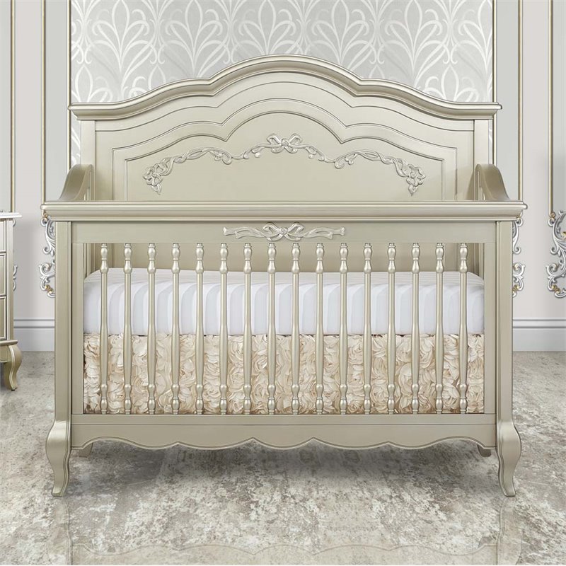 evolur aurora 5 in 1 convertible crib gold dust