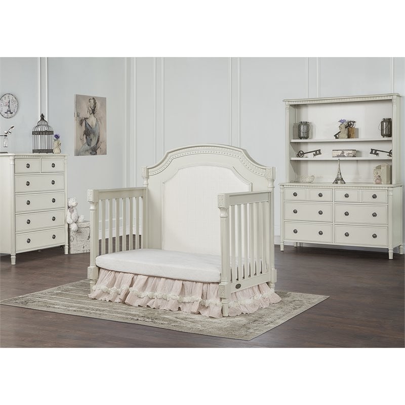 evolur julienne 5 in 1 convertible crib in cloud