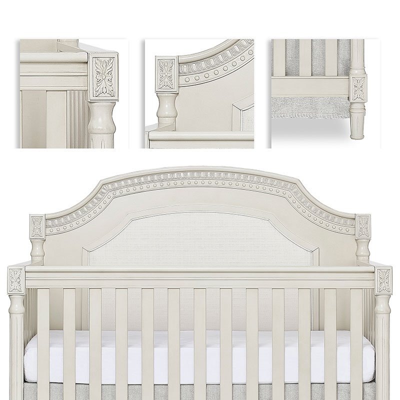 evolur julienne 5 in 1 convertible crib in cloud