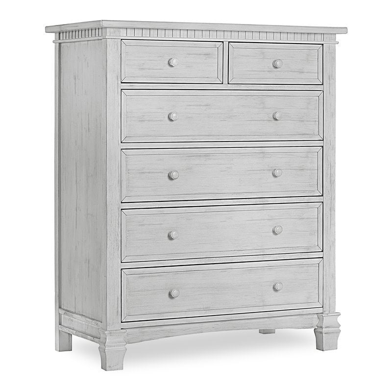 Evolur Cheyenne Santa Fe 6 Drawer Chest In Antique Gray Mist 828 Am