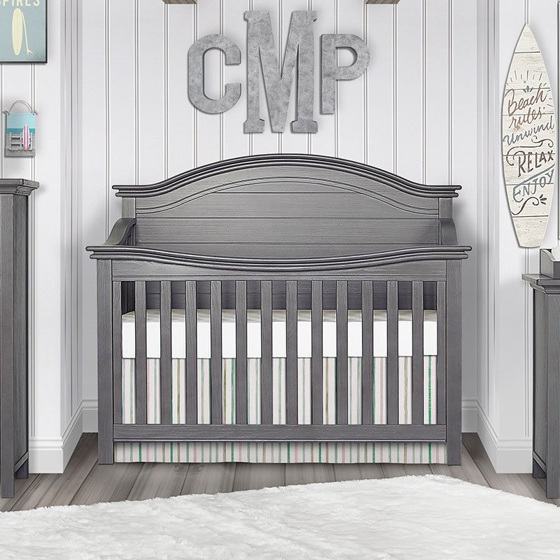 rustic gray crib