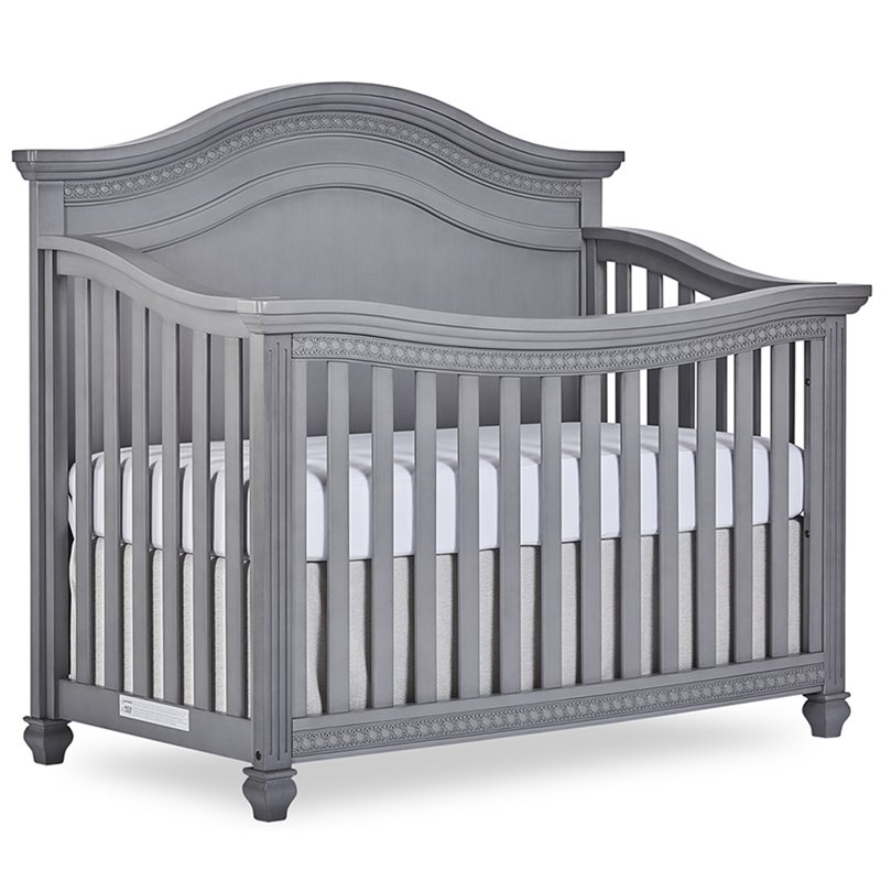 Evolur Madison 5 In 1 Convertible Crib In Storm Grey 860 Sgy