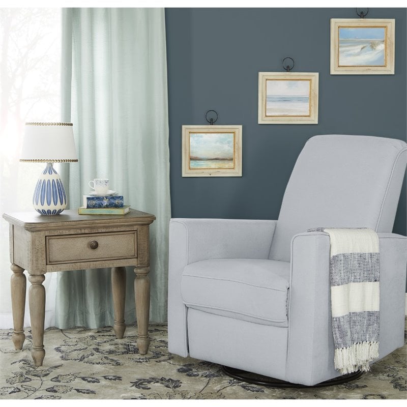 light blue glider chair