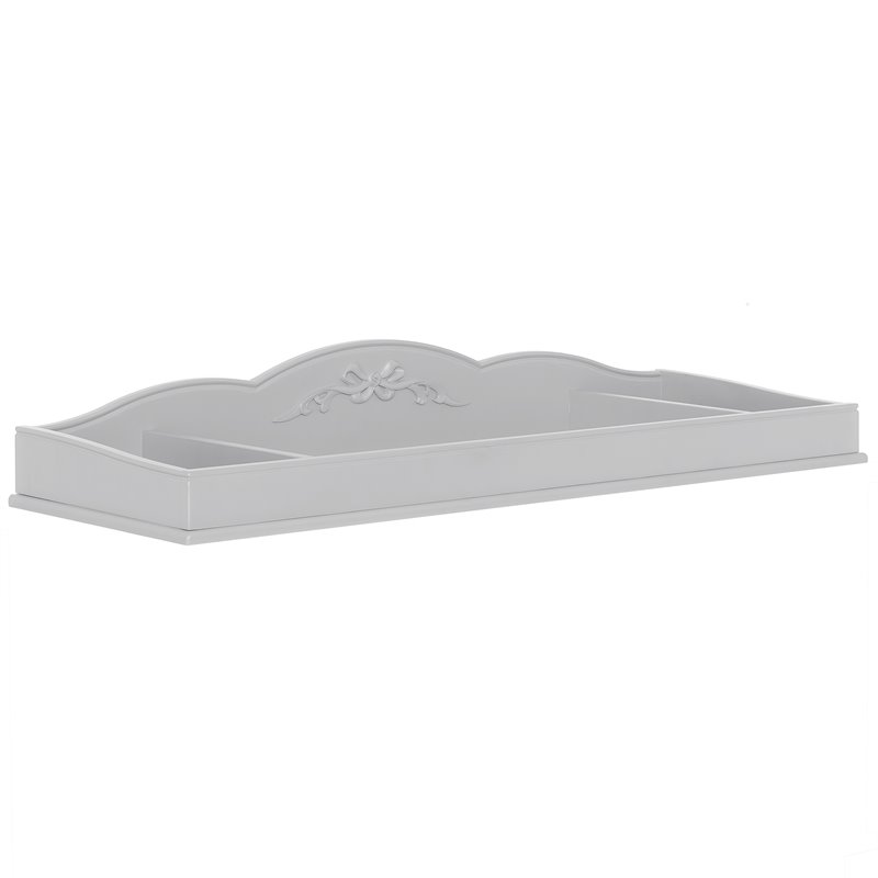 Evolur Aurora Fully Assembled Wooden Changing Tray in Akoya Gray Pearl ...