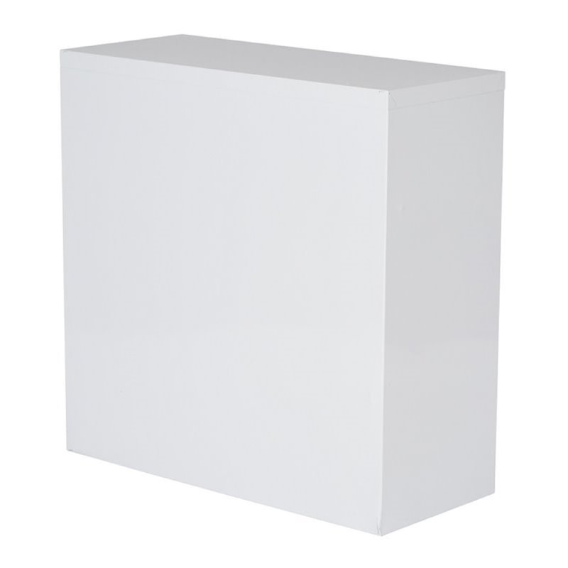 Scranton & Co Steel White Bookcase Rectangular Fully Assembled 28