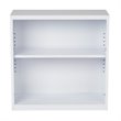 Scranton & Co Steel White Bookcase Rectangular Fully Assembled 28