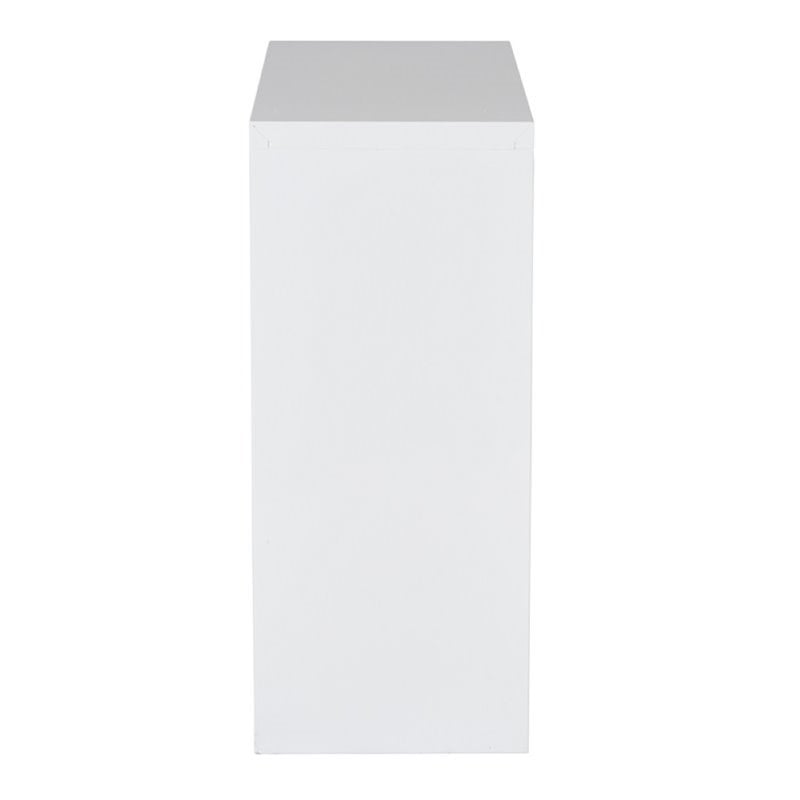 Scranton & Co Steel White Bookcase Rectangular Fully Assembled 28