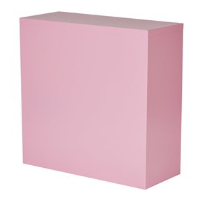 Scranton & Co 2 Shelf Metal Bookcase in Pink