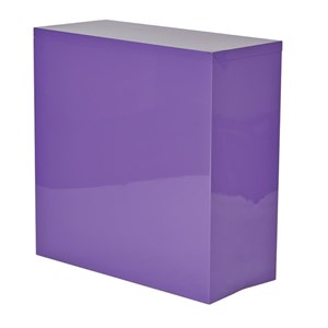Scranton & Co 2 Shelf Metal Bookcase in Purple