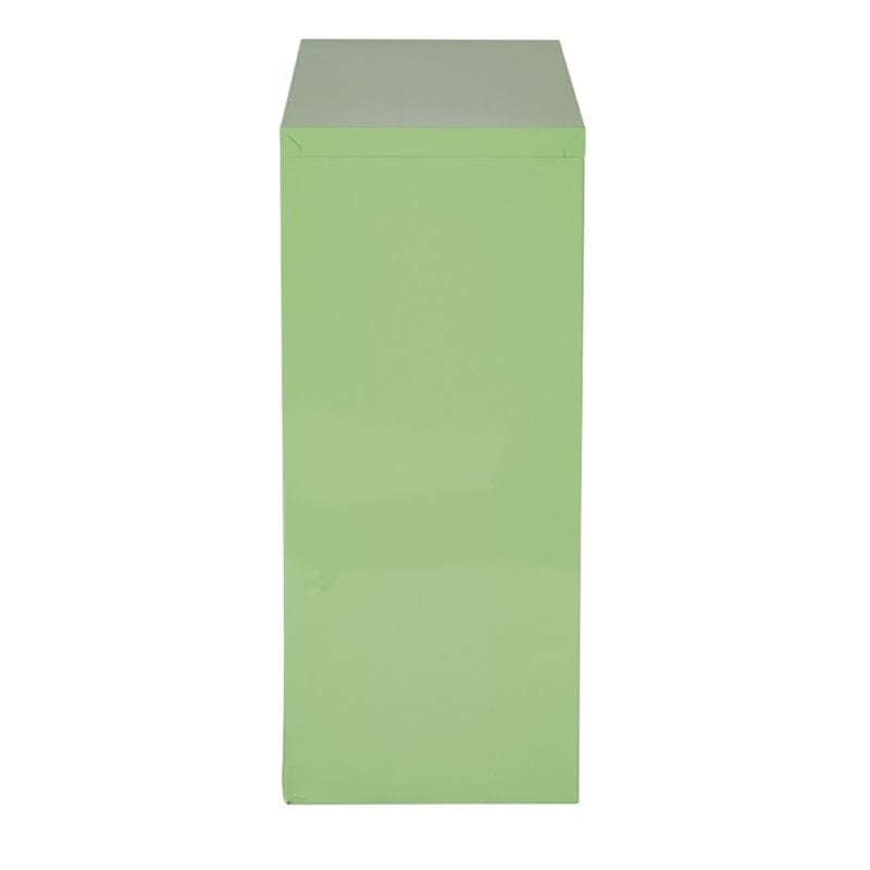 Scranton & Co 2 Shelf Metal Bookcase in Green