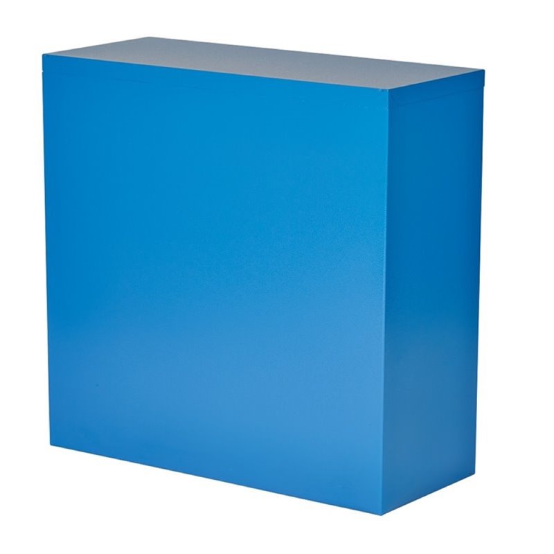 Scranton & Co 2 Shelf Metal Bookcase in Blue