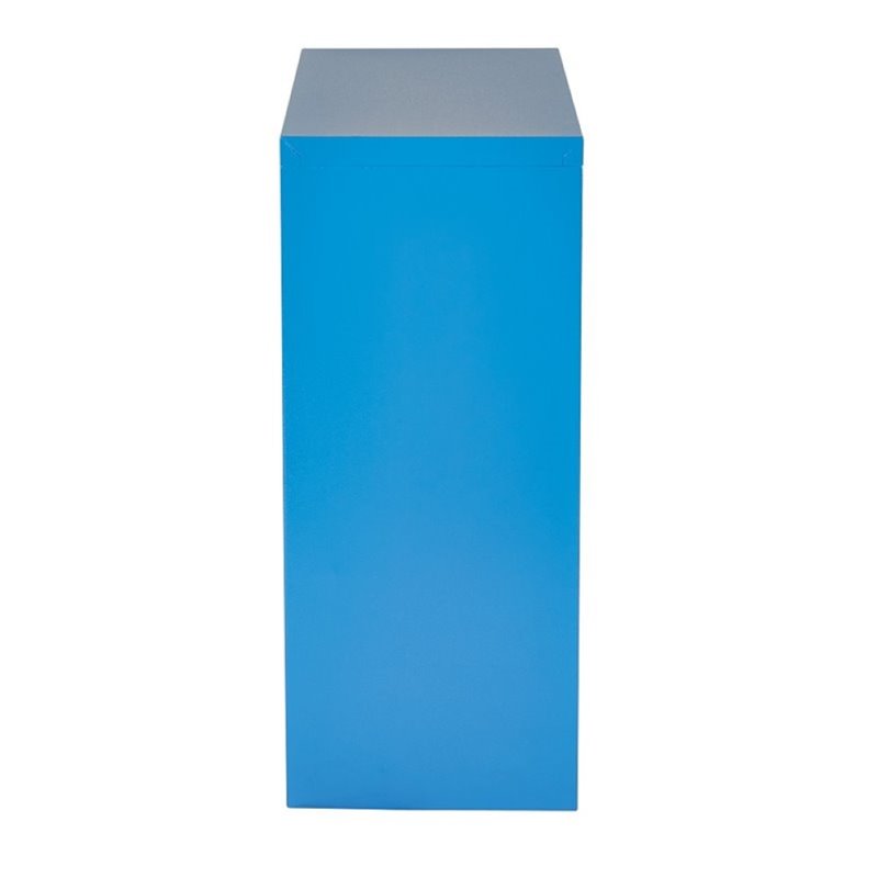 Scranton & Co 2 Shelf Metal Bookcase in Blue