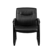 Scranton & Co Leather Executive Side Chair in Black