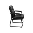Scranton & Co Leather Executive Side Chair in Black