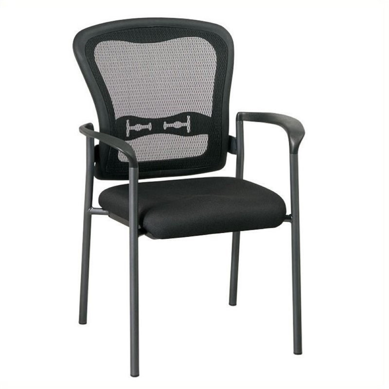 Scranton & Co Visitors Guest Chair in Black and Titanium