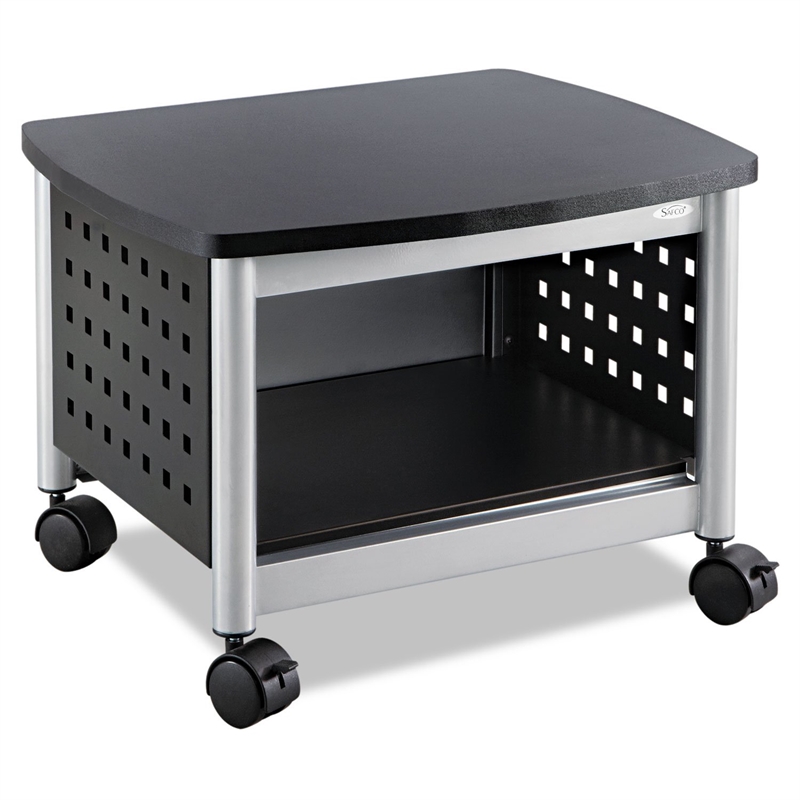 Scranton & Co Under-Desk Printer Stand in Black
